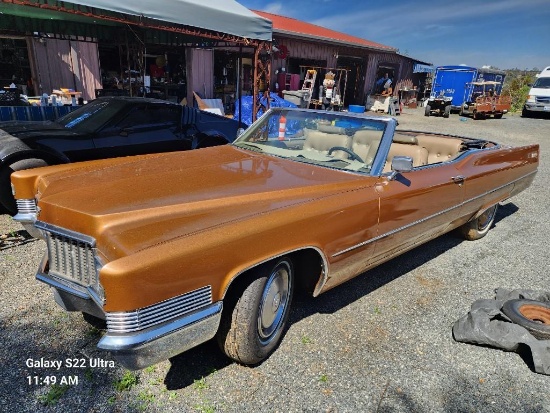 Running 1970 Cadillac Deville Convertible Signed Title