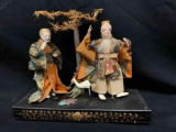 Antique Rare Ningyo Takasago Hina Old Japanese Couple