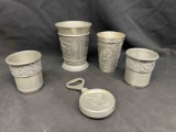 Fancy European Pewter Drink Ware Cups Bottle Opener Selandia Norway, Handgegossen more