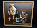 Framed Native American Art 23x26