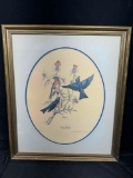 Framed Art Limited Print Western Bluebirds by E. Dudley Williams