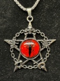 Striking Evil Eye Star Pendant Amulet Pentagram Sauron