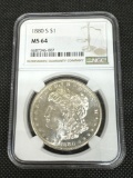 NGC MS64 1880-S Morgan Silver Dollar