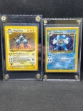 WOTC Base Set Holo Magneton & Poliwrath Pokemon Cards