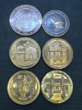 Bronze Mission And Saints medals 6 Coins