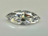 2.7ct Marquise Cut Moissanite Diamond Gemstone GRA Cert