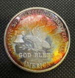 1 Troy Oz .999 Fine Silver American Eagle Bullion Toned Coin