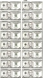 Uncut Sheet of 5 Dollar Bills Banknotes 16 Count $80 Face Value