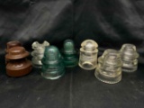 Vintage Glass Electric Insulators McLaughlin, Hemingway, PYRE MORE