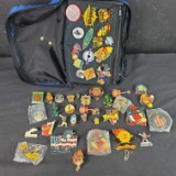 Sports pins international binder of collectors sports pins