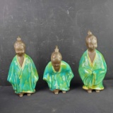 3 vintage Asian Vohann Of California Ceramic figures