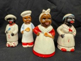 Vintage 1950'S Black Americana Mammy Aunt Jemima Salt & Pepper Shakers Japan