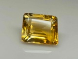 10.9ct Emerald Cut Citrine Gemstone