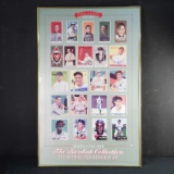 Framed poster depicting Legends of baseball/cards 1909-1953 The Burdick Collection