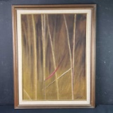 Framed artwork oil/canvas signed Yancey