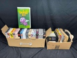 Assorted 8 Track Tapes, VHS Tapes, 45s Records Aliens, Austin Powers, Lawrence Welk more