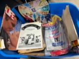 Large Bin of Old Vintage Ephemera. Time Magazines, Old Newspapers more