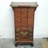 Vintage Chinese Medicine Apothecary Cabinet With Small Drawers