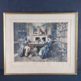 Framed print titled A Breach Of Promise signed W. Dendy Sadler
