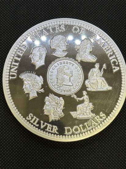 1 Pound 999 Fine Silver Key To Prosperity Bullion Round