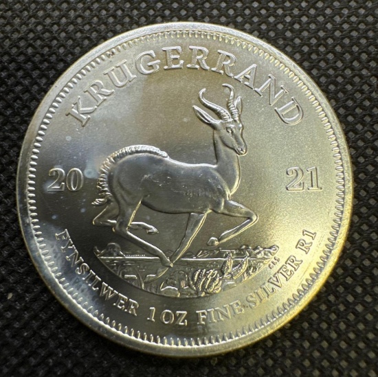 2020 South Africa 1 Troy Oz .999 Fine Silver Krugerrand Bullion Coin