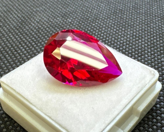 Pear Cut Red Ruby Gemstone 12.90ct