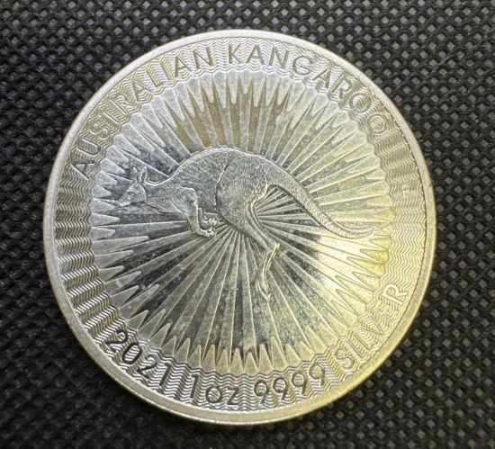 2021 Australia Kangaroo 1 Troy Ounce .999 Fine Silver Bullion Coin