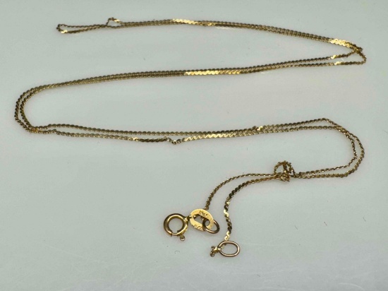 Italy 14K Gold Chain 1.65g Total
