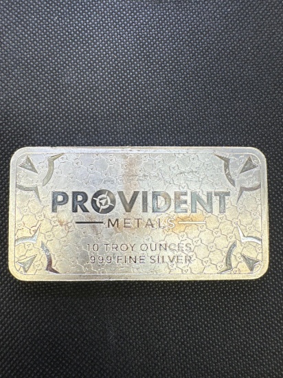 Provident 10 Oz 999 Fine Silver Bullion Bar