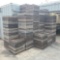 Approx. 260 stackable depuration trays 3in tall 22in wide