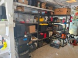 various tool lot hand tools power tools filters boltless shelving etc.