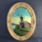 Antique convex titled Summer in Holland Reverse Glass art/Painting