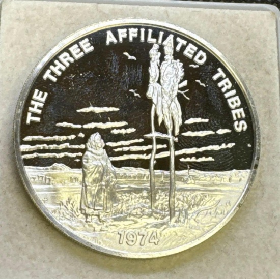 The 3 Affiliated Tribes .999 Fine Silver Bullion Coin 25.37 Grams