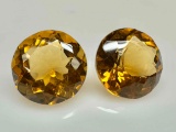 Gleaming pair of Brilliant Cut CITRINE, 23.6CT, Nice Find!