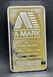 A-Mark 10 Troy Oz .999 Fine Silver Bullion Bar