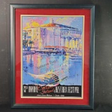 Framed 13th annual Catalina Island Jazz Trax Festival 1999 poster print