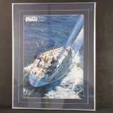 Framed Sailboat print Nautor's Swan 53