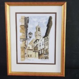 Framed artwork Firenze Vicolo signed Pedro Bellini 2003