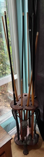 8 Assorted Pool Cues. Cuetec, Eliminator, more
