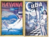 Pair of Framed Art Havana, Cuba 26x36