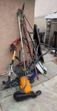Lot of Garden Tools Mower, Weed Wacker, Shovel, more