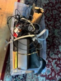 Buried Treasure Bin of Mixed Goods, Electrical Cables and Components, Boxing Gloves, more