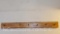 wooden beam coat/hat rack with horseshoes parts for hangers