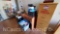Wooden file cabinet desk bookcase all with contents