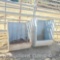 2 metal animal hay feeder bins