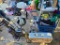 misc lot - vacuum table lamp metro rack etc.
