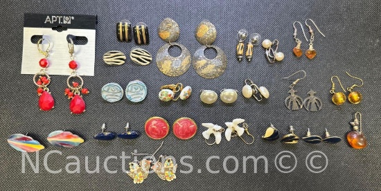 Earrings Birds Stones
