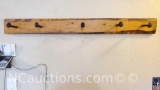 Railroad Spike Coat and Hat Rack With 5 Hooks