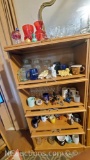 Lawyers cabinet contents crystal/glass ware figurines some vintage etc.