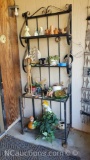 Wrought iron 4 shelf stand